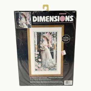 Dimensions Crewel Kit Unisex OS Multicolor NEW Romance for Roses 1483 Vintage